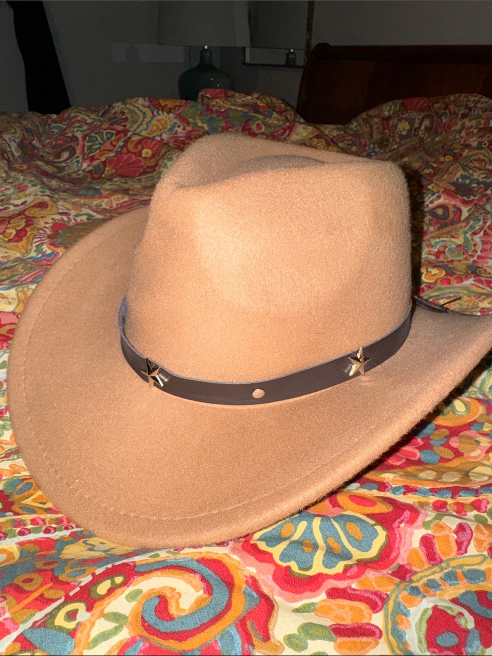 Tan Felt Western Cowboy Hat